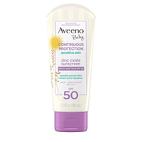 Aveeno Baby Continuous Protection Zinc Oxide Mineral Sunscreen Lotion for Sensitive Skin with, 88ml