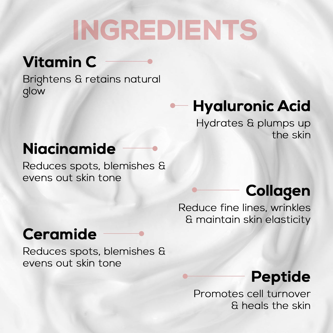 RENEE Immortal All-in-One Face Cream - Brightens, Repairs Skin, Reduces Spots & Fine Lines with Vitamin C, Niacinamide, Lactic Acid, Hyaluronic Acid, Peptides, Ceramides