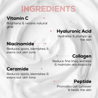 RENEE Immortal All-in-One Face Cream - Brightens, Repairs Skin, Reduces Spots & Fine Lines with Vitamin C, Niacinamide, Lactic Acid, Hyaluronic Acid, Peptides, Ceramides