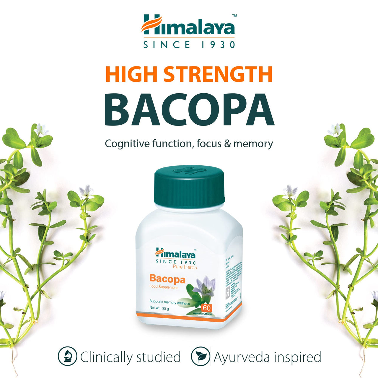 Himalaya Wellness Pure Herbs Hadjod Bone & Joint Wellness - 60 Tablet & Himalaya Wellness Pure Herbs Brahmi Mind Wellness - 60 Tablet