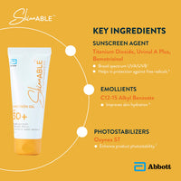 Skinnable Abbott Sunscreen Gel Spf 30+,Uva/Uvb Protection,Pa+++,Matte Finish,Non Whitening,Water Resistant,Non Comedogenic,Sunscreen For Oily,Dry,Combination,Sensitive Skin For Women&Men 50G