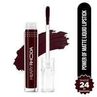 Hilary Rhoda Power Of Matte Liquid Lipstick | Buildable Colour | Long Lasting & Matte Finish | Lightweight & Non-Drying Formula | Smudge Proof & Non-Transferable | 3ml (My Mahogany - Shade 24)