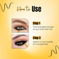 Beauty Berry Super Black Kajal Pencil - Black, 0.35g | 18 Hr Long Stay | One Stroke Smooth Glide | Matte Finish, Highly Pigmented | Long Lasting, Smudge Proof & Waterproof Kajal for Women