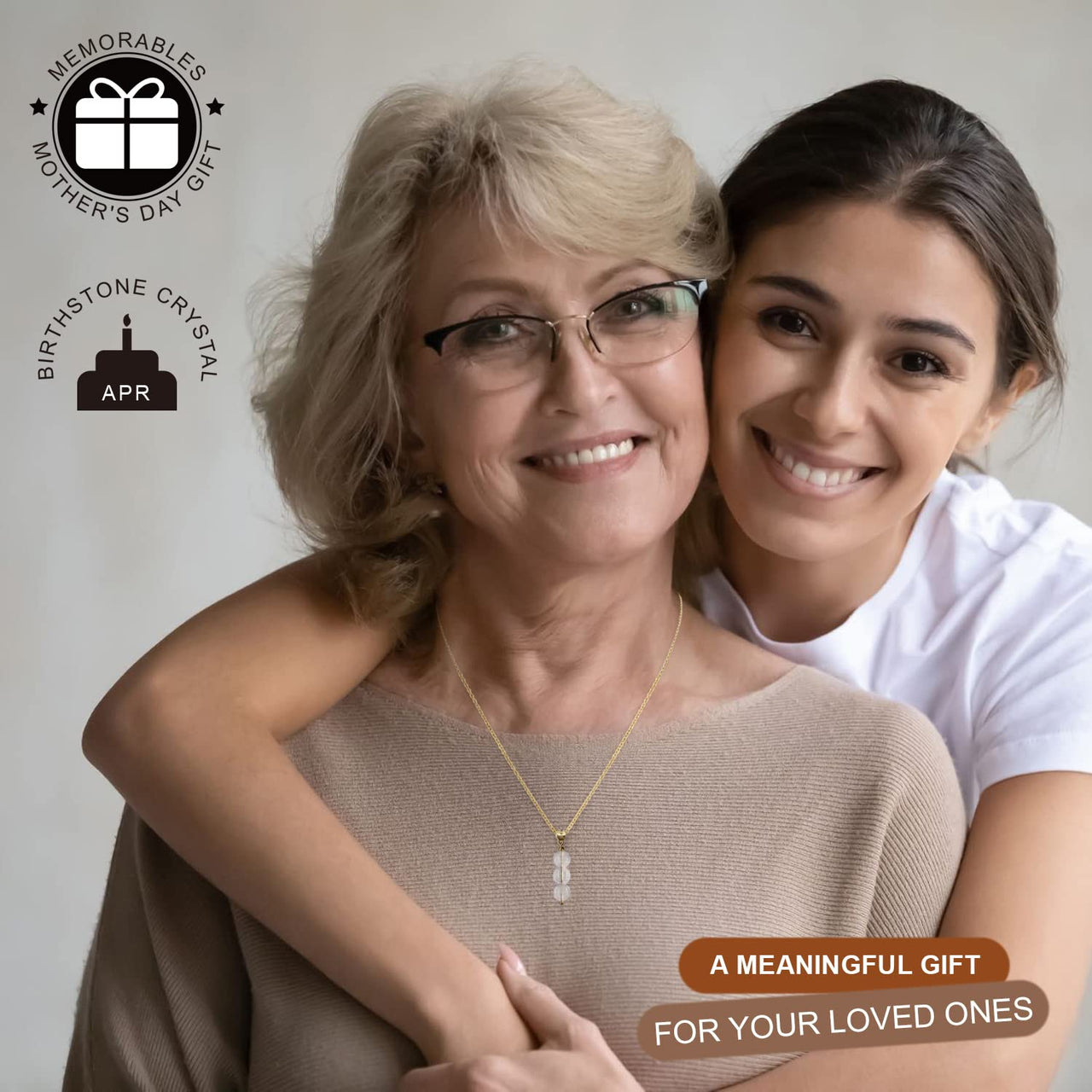 White Crystal Necklace, Gold Necklace for Women, Angel Wing Pendant and Delicate 6MM Ball Beads Handcrafted Pendant, Birthstone Gemstone Necklace for Women, April gift of Healing Soul Necklace White Quartz