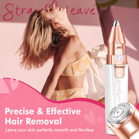 Facial Hair Removal Machine | Eyebrow Trimmer & Epilator | Trimmer For Women Private Part | 2 In 1 Trimmer 400 mAh Battery 1 Year Warranty | Painless Hair Removal Machine | Nose Hairs Remover