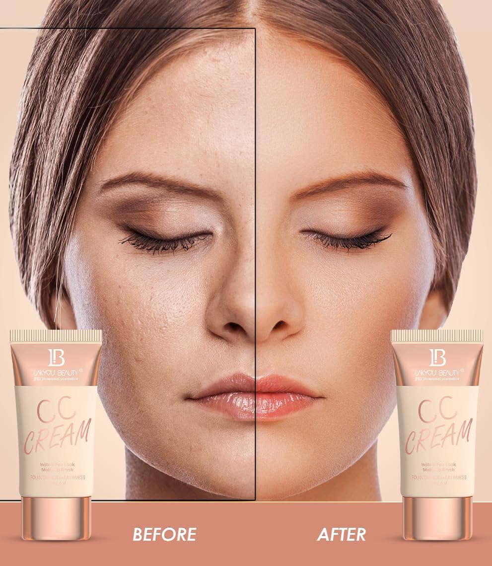 Lakyou Beauty CC Cream Instant Fair Look | Waterproof | Makeup Like Finish | Long Lasting | Shade-05(Rich Nude) | 120g | Pack Of 2