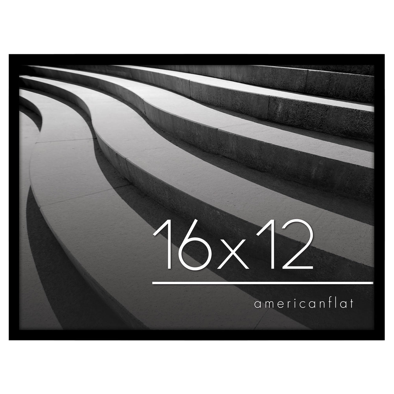 Americanflat 16x12 Picture Frame in Black - Thin Border Photo Frame with Polished Plexiglass - Wall Picture Frame with Hanging Hardware Included for Horizontal or Vertical Display Format