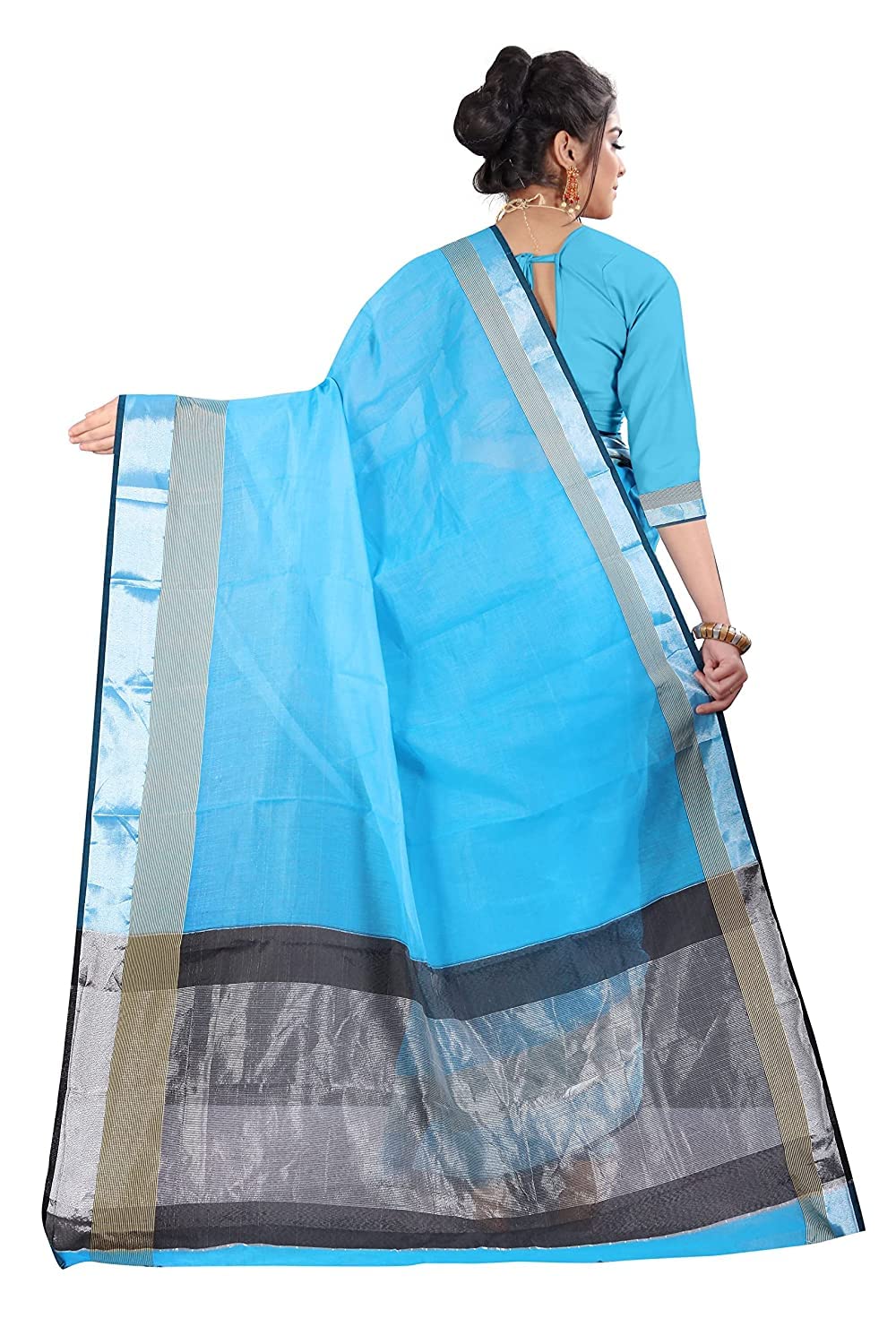 Amazon Brand - Anarva Soft Heavy & Cotton Silk Sarees for women, Beautiful saree free size with unstitched Blouse Piece