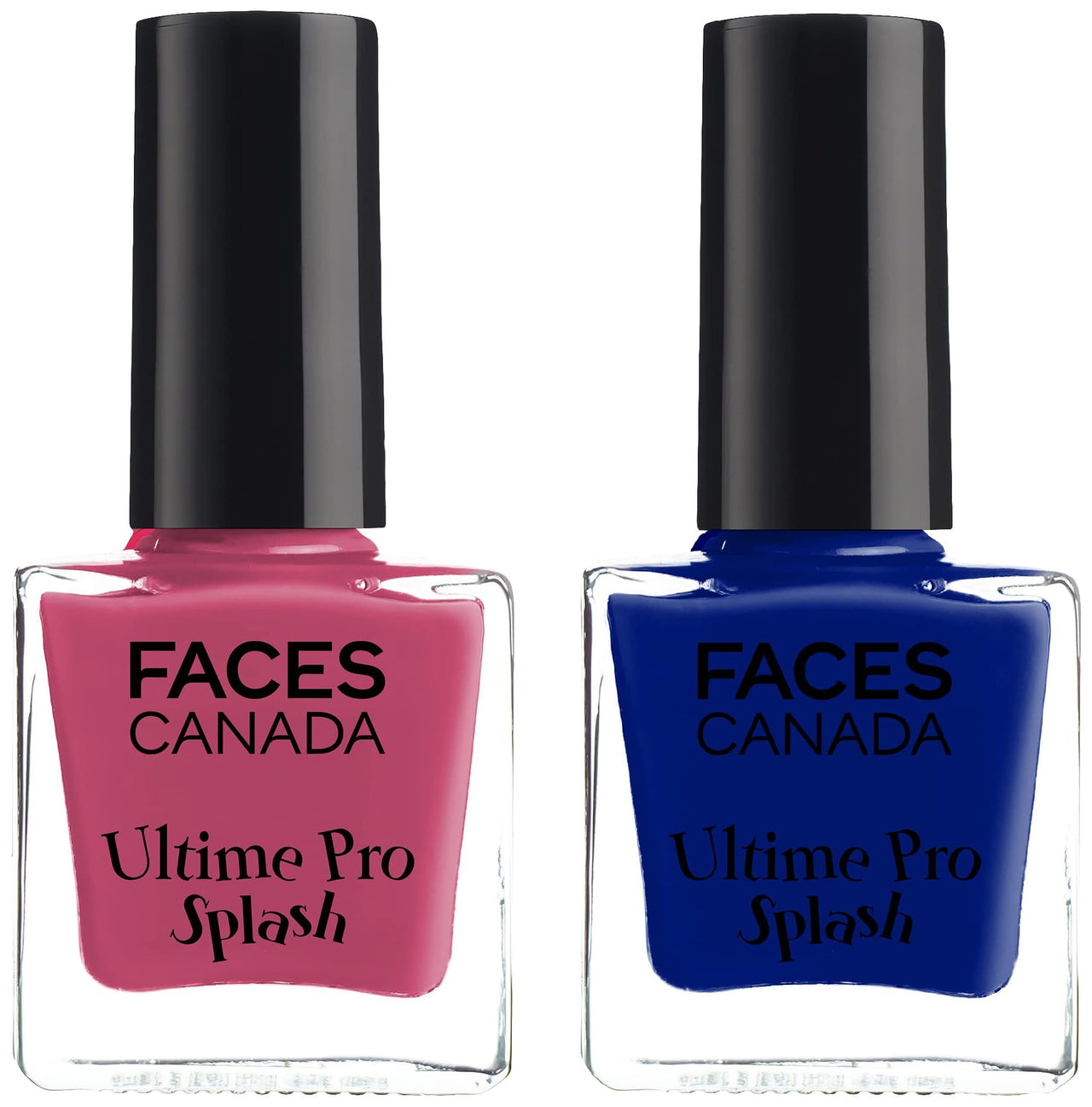 FACESCANADA Ultime Pro Splash Glossy Finish Nail Enamel-Pink Punch 130 (8Ml) & Faces Canada Ultime Pro Splash Nail Enamel Finish-Ocean 150 (8Ml)