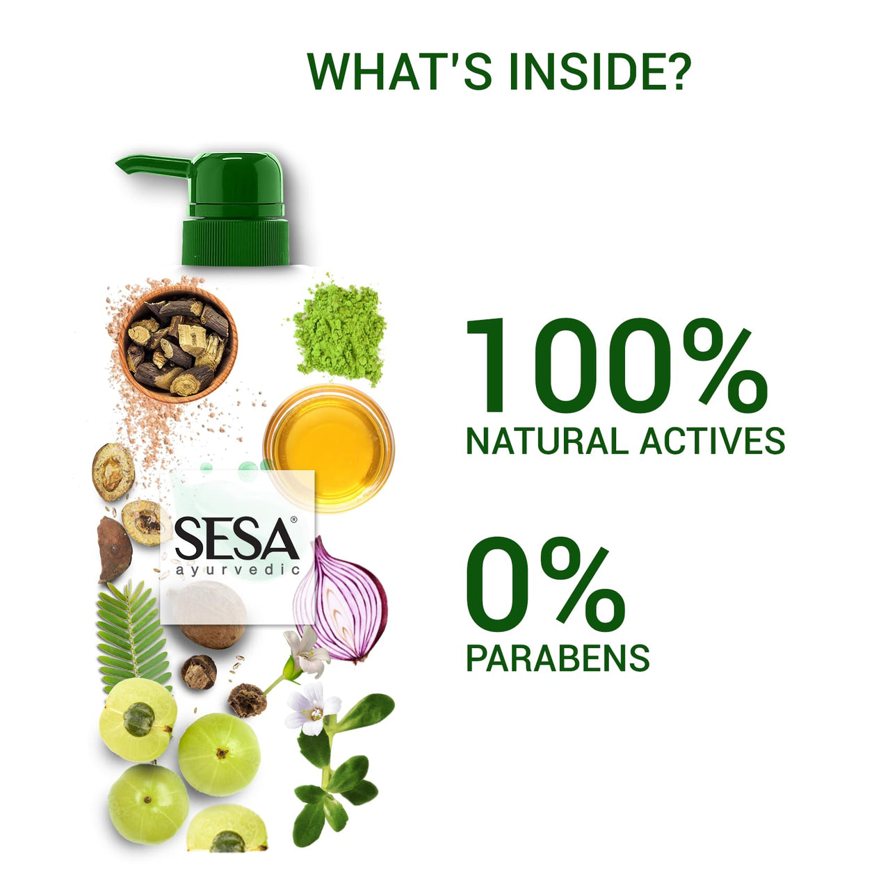 SESA Ayurvedic Anti Hairfall Shampoo For Dry And Frizzy Hair Reduces Hairfall Made With 6 Ayurvedic Herbs Paraben Free Shampoo - 1 L