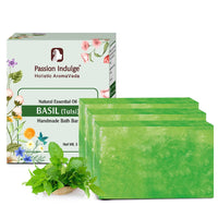 Passion Indulge Handmade Soap Basil Natural Bath Bar - Pack of 3