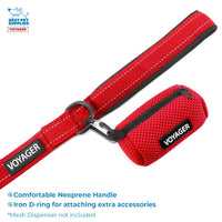 Voyager Step-in Lock Dog Harness w Reflective Dog Leash Combo Set with Neoprene Handle 5ft - Supports Small, Medium and Large Breed Puppies/Cats by Best Pet Supplies - Red, XL Harness Leash Set (Red) XL (Chest: 23 - 28