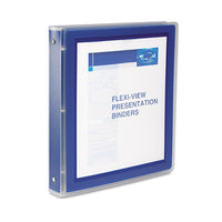 Avery Flexi-View 3 Ring Binder, 1.5 Inch Round Rings, 1 Navy Blue Binder (17638) 1.5
