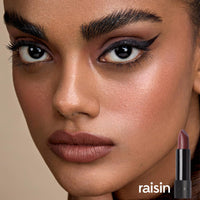 Ruby's Organics Semi-Matte Lipstick for Women All Indian Tones- Highly Pigmented, Moisturizing, Non Drying, Lightweight and Long Lasting- Lip Makeup, Synthetic Chemical Free- Raisin, 3.7g