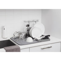 Umbra Udry Dish Rack With Dry Mat Rack with Caddy Gray