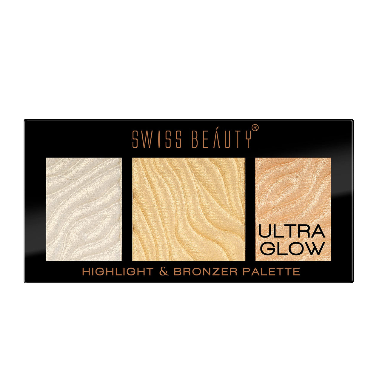 Swiss Beauty Ultraglow Highlighter & Bronzer Palette for Face Makeup | Lightweight, Easily Blendable |Shade-01, 12g|