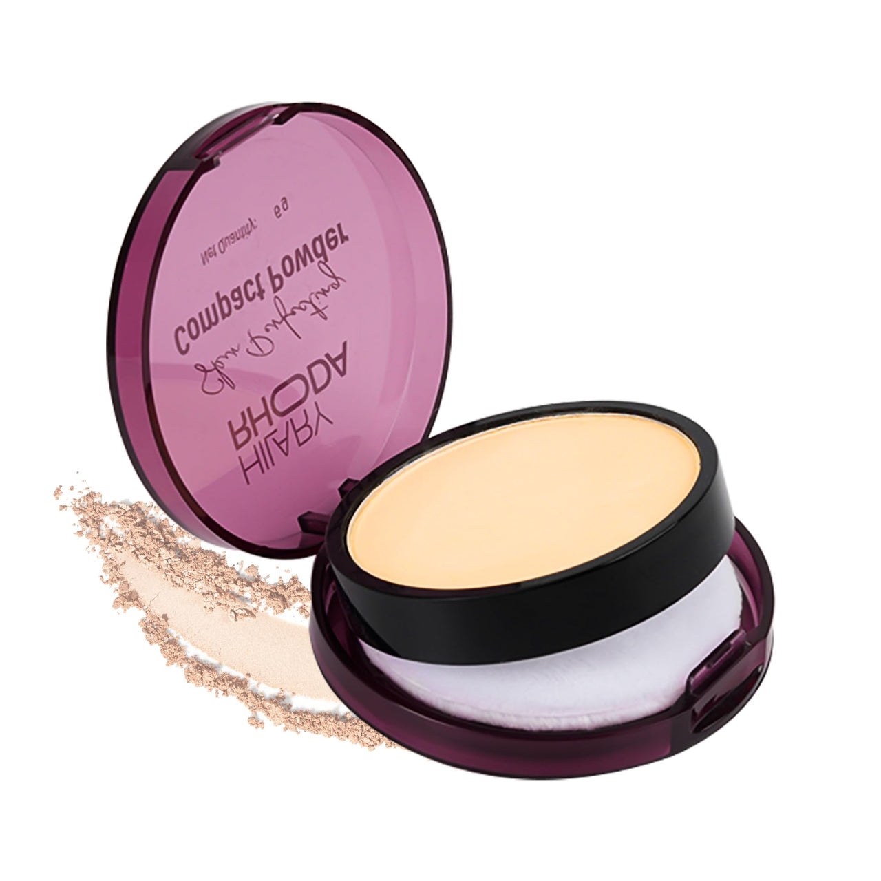 Hilary Rhoda Skin Perfecting Compact Powder | Oil Control & Matte Finish | Buildable Coverage | Blends Easily | Hides Imperfections | 6g (Pink Vanilla | Shade 02)