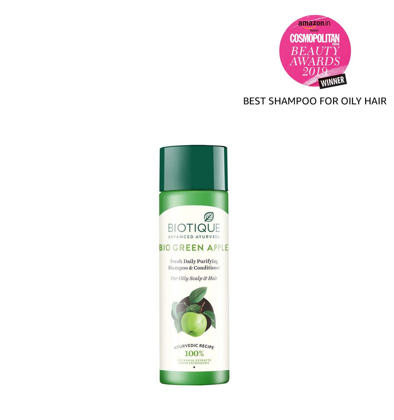 Biotique Bio Green Apple Fresh Daily Purifying Shampoo And Conditioner, 190ml And Biotique Bio Walnut Bark Fresh Lift Body Building Shampoo For Fine & Thinning Hair, 190Ml