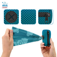 Best Pet Supplies 2-Pack Dog Poop Bag Holder Leash Attachment, Color, Reusable Mesh Dispenser Pouch for Travel, Walking, Park, and Outdoor Use, Soft and Durable with Clip-On - Mesh Turquoise Mesh Dispensers (Turquoise) 1 Count (Pack of 2)