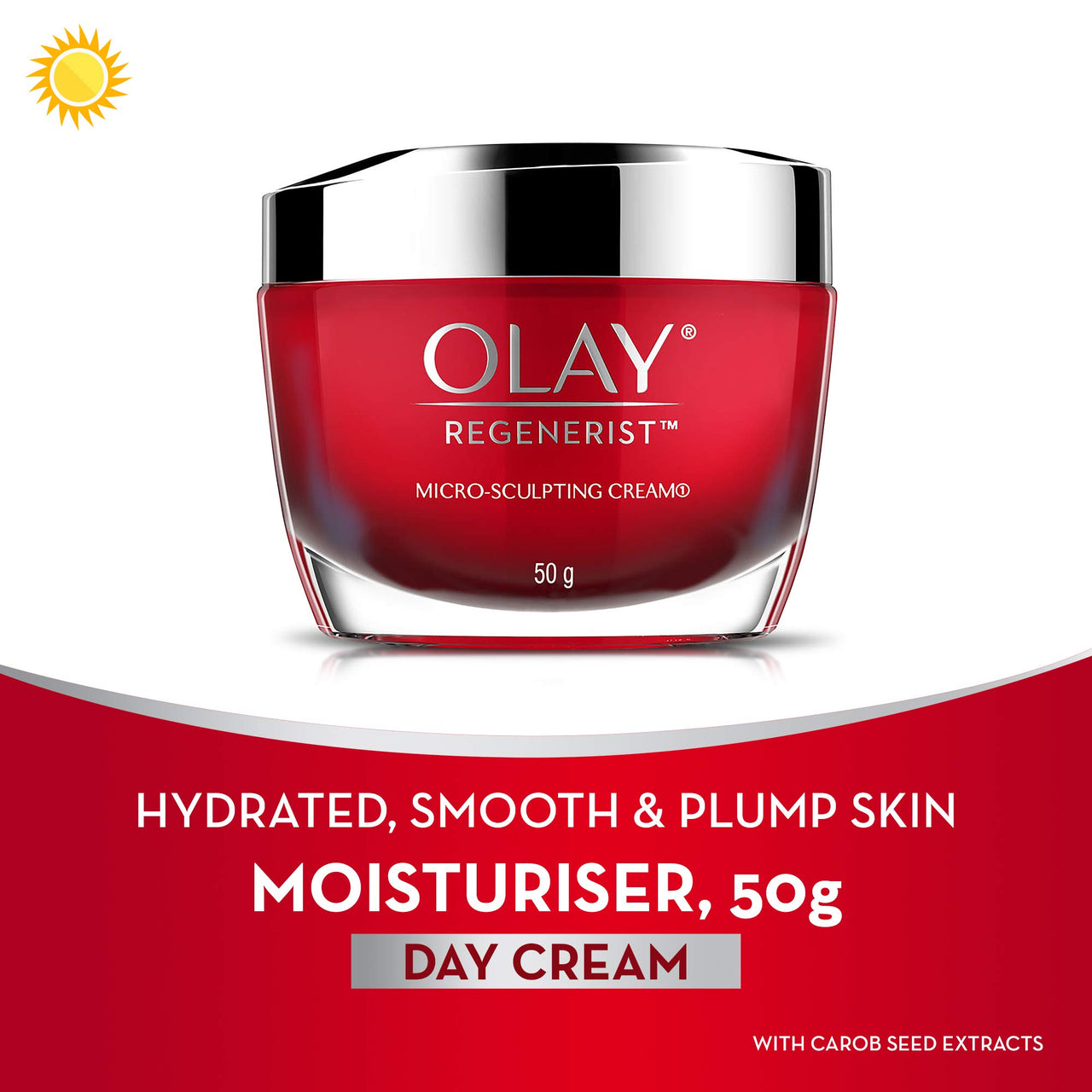 Olay Day Cream Total Effects 7 in 1, Anti-Ageing SPF 15, 50g & Olay Day Cream Regenerist Microsculpting Moisturiser (NON SPF), 50g