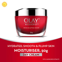 Olay Day Cream Total Effects 7 in 1, Anti-Ageing SPF 15, 50g & Olay Day Cream Regenerist Microsculpting Moisturiser (NON SPF), 50g