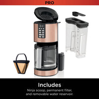 Ninja Programmable XL 14-Cup Coffee Maker PRO, 14-Cup Glass Carafe, Freshness Timer, with Permanent Filter, Black Stainless Steel, DCM201BK