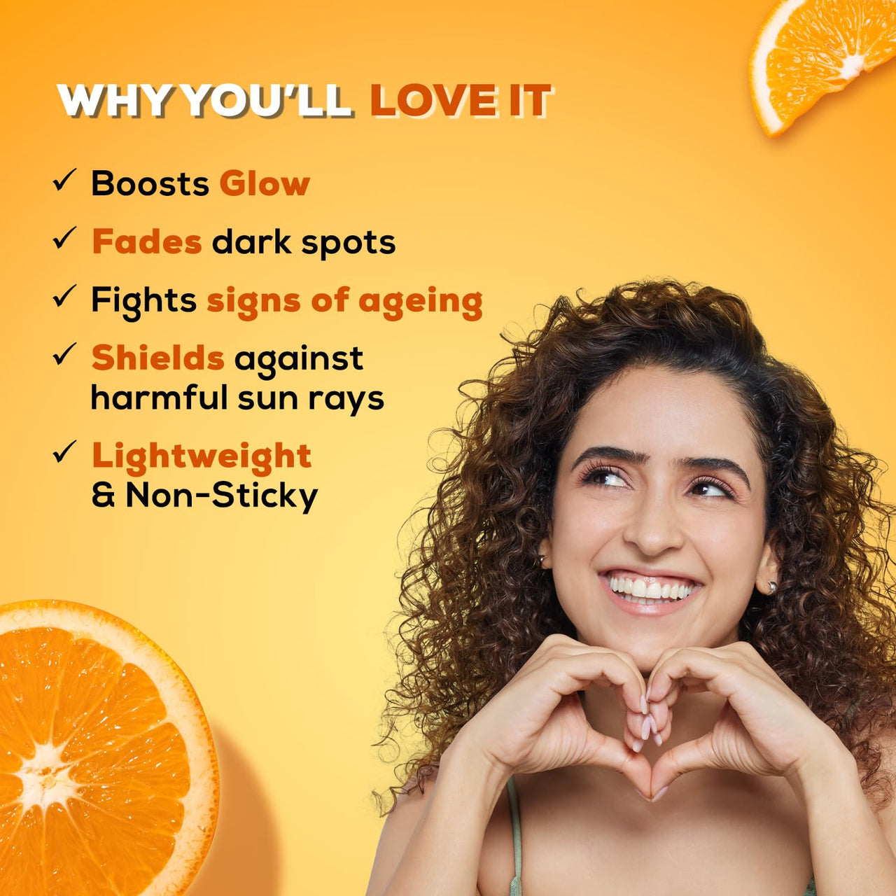 Joy Vitamin C Skin Brightening Face Cream with Kakadu Plum for Brighter Skin in 4 Days | Boosts Glow, Fades Dark Spots, Fights Ageing & Protects from Sun Damage | Oil Free Face Moisturizer - 50ml