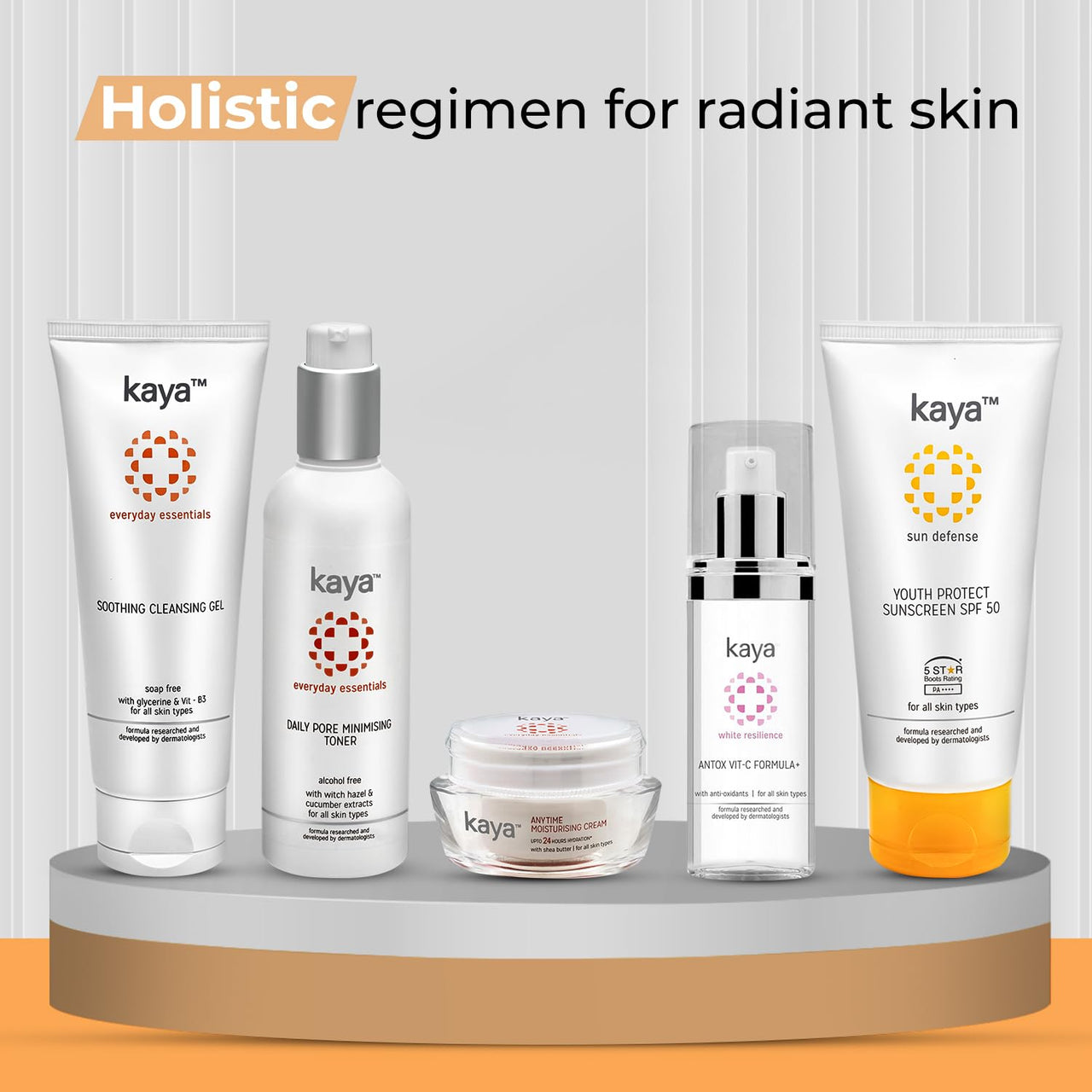 Kaya Clinic Youth Protect Sunscreen Cream SPF 50 PA++++ | UV A & UV B Protection | Lightweight | Non Sticky Sunscreen | PABA Free | All Skin Types, 50ml