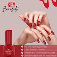 BEAUTY BERRY INSTA DRY NAIL LACQUER WITH FRENCH FORMULA 13ML. (BERRY-47, 1)