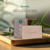 Ashpveda Jojoba Oil & Goat Milk Handmade Bath Soap Bar for Skin Hydration, Nourishment, Tan Removal & Glowing Skin (100gm)
