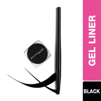 Maybelline New York Fit Me Matte Poreless Powder, 230 Natural Buff, 8.5g and Maybelline New York Lasting Drama Gel Eyeliner,Blackest Black, 2.5g