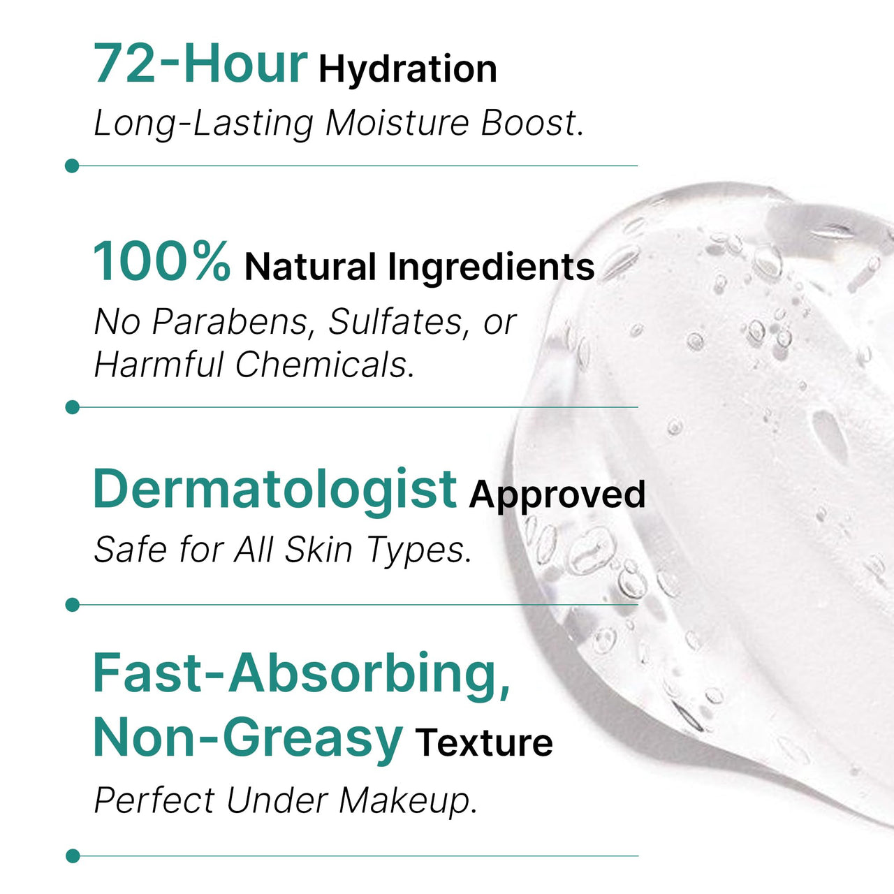 WildOak 72 hrs Advanced Hydrating Face Gel with 15 Skin Superfoods | Retinol, Hyaluronic Acid, Probiotics, Collagen, Peptides & Ceramides | Boosts Elasticity & Anti-Aging | Improve Barrier | 100gm