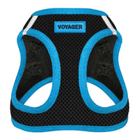 Voyager Step-In Air Dog Harness - All Weather Mesh Step in Vest Harness for Small and Medium Dogs by Best Pet Supplies - Blue Trim, Small S (Chest: 14.5 - 16