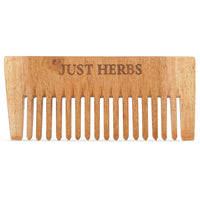 Just Herbs Retractable 2 In 1 Herbal Pencil Eyeliner+Kajal With Almond Oil&Vitamin E,11 Hour Stay, Singlestroke,Smudgeproof&Fadeproof - Black 0.3G& Handmade Wooden Hair Comb Combo,Matte Finish