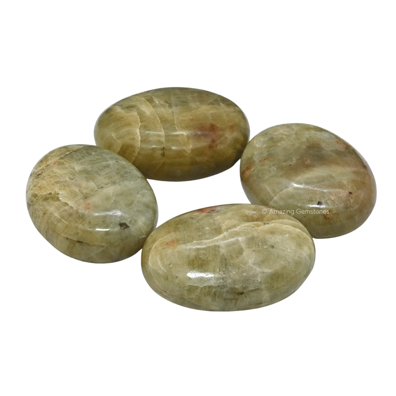 Yellow Aquamarine Palm Stone - Pocket Massage Worry Stone for Natural Body Chakra Balancing, Reiki Healing and Crystal Grid Yellow Aquamarine