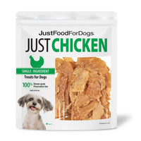 JustFoodForDogs Healthy Dog Treats, Single-Ingredient, Chicken Breast, Made in The USA 5 oz 5 Ounce (Pack of 1)