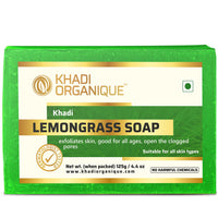 Khadi Organique Pure Natural & Herbal Handmade Lemongrass soap Combo Kit Pack of 4 500gm