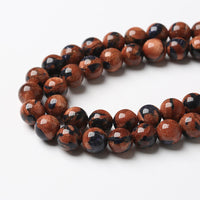 45pcs 8mm Starry Bicolor Sandstone Beads Natural Round Loose Spacer Beads for Jewelry Making DIY Bracelets Crystal Energy Healing Power Stone