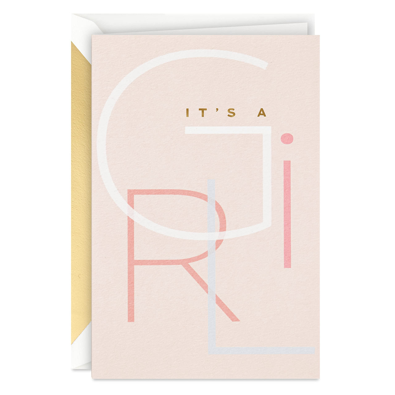 Hallmark Signature Baby Shower Card for Girl (It's  a Girl) Welcome New Baby Girl, Congratulations It's  a Girl