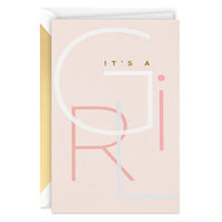 Hallmark Signature Baby Shower Card for Girl (It's  a Girl) Welcome New Baby Girl, Congratulations It's  a Girl