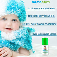 Mamaearth Natural Breathe Easy Vapour Roll-on for Cold & Nasal Congestion, with Wintergreen & Eucalyptus Oil, 40 ML
