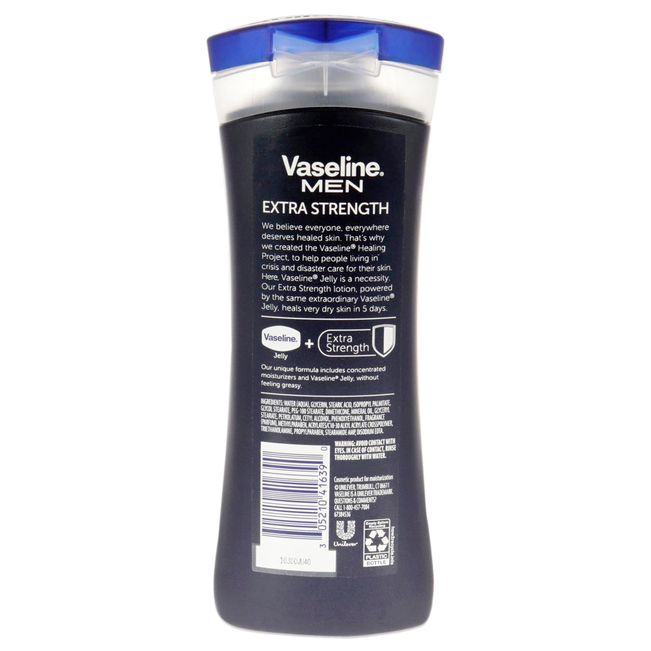 Vaseline Extra Strength Body And Face Lotion For Men, 10 Ounce