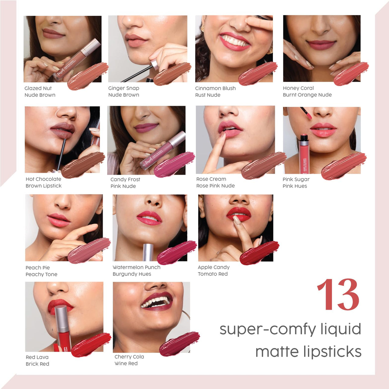 House of Makeup Hydrating Liquid Lipstick | Nude Shades | Comfy for Women | Everyday Wear | Matte Finish | 5 ml | Watermelon Punch