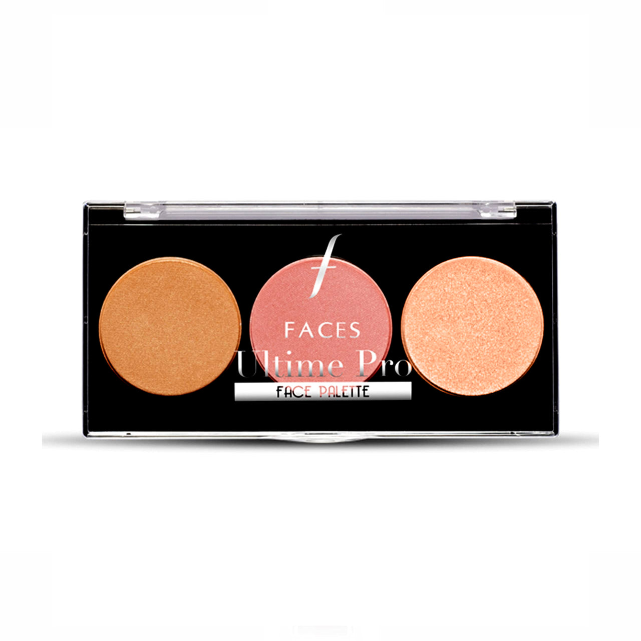 FACES CANADA Ultime Pro Face Palette - Glow 02, 12g | 3-in-1 Bronzer + Highlighter + Blush | Lightweight Long Lasting Luminous Glow | Flawless Shimmer Finish | Silky Smooth Texture | Easy To Blend