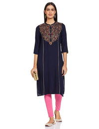 Aurelia Women's  Viscose Regular Kurta