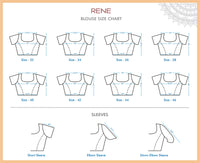 RENE Women Cotton Solid Half Sleeve Choli