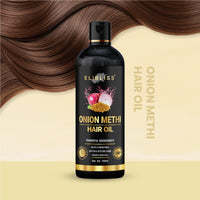 Elibliss Onion Methi Hair Oil for Hair Growth & Hair Fall Control, Enriched with Fenugreek, Red Onion & Natural Oils, Strengthens Roots, Reduces Breakage, Adds Shine, Promotes Healthy Scalp – 100ml