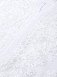 Ada Lucknowi Hand Embroidered Chikankari Women's  Georgette Kurta Kurti with Slip