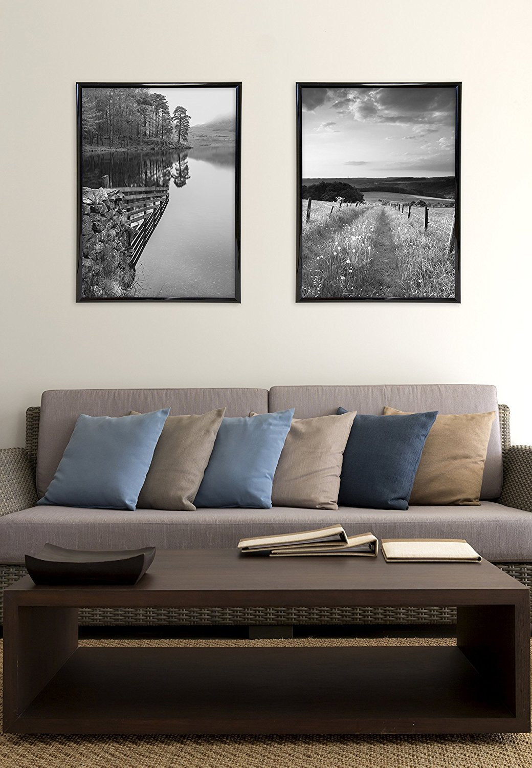 MCS Trendsetter 20x28 Poster Frame Black High-Gloss, Vertical & Horizontal Wall Hanging Large Picture Frame for Photos, Posters & Art Prints (1-Pack) 20 x 28 in Single