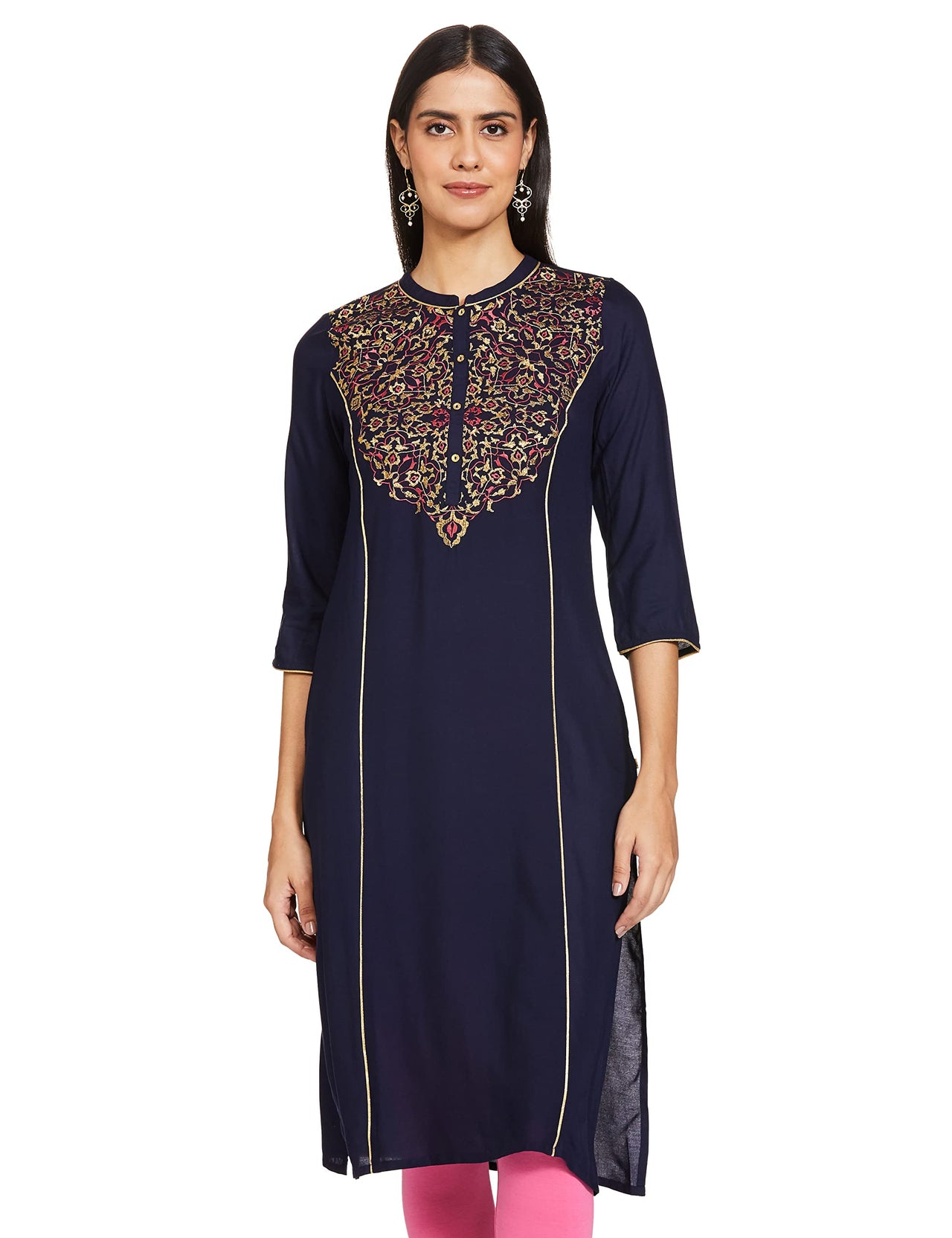Aurelia Women's  Viscose Regular Kurta